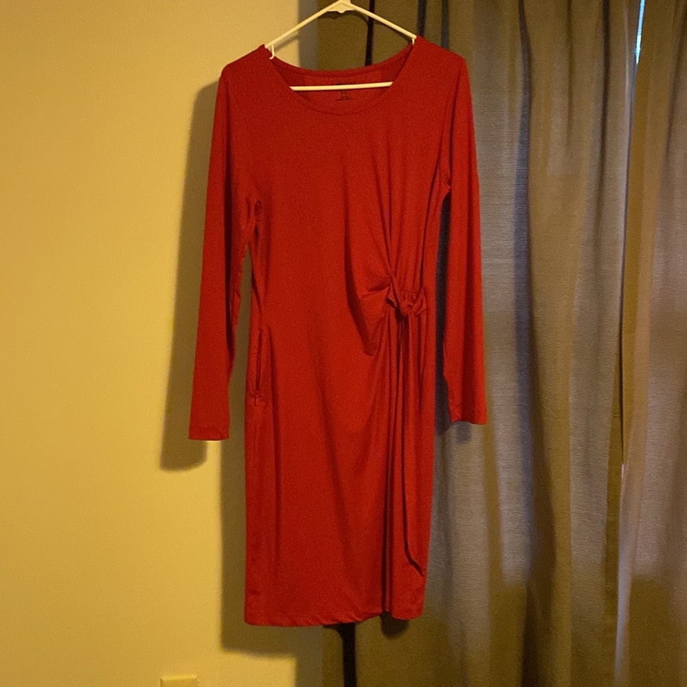 Sun Protection Cranberry Red Dress